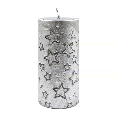 Silver Samia Pillar Candle (12cm)