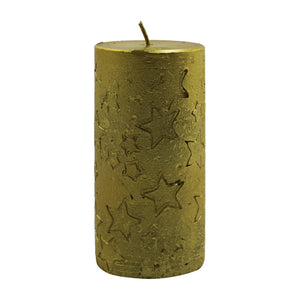 Gold Samia Pillar Candle (12cm)