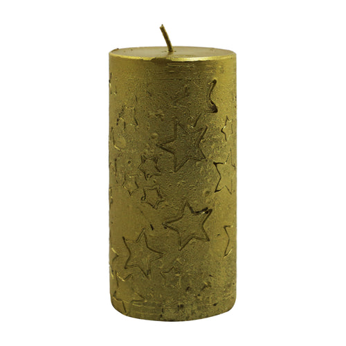 Gold Samia Pillar Candle (12cm)