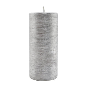 Silver Glory Pillar Candle (15cm)