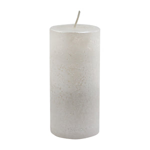 Silver Pillar Candle (12cm)