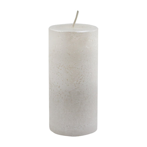 Silver Pillar Candle (12cm)