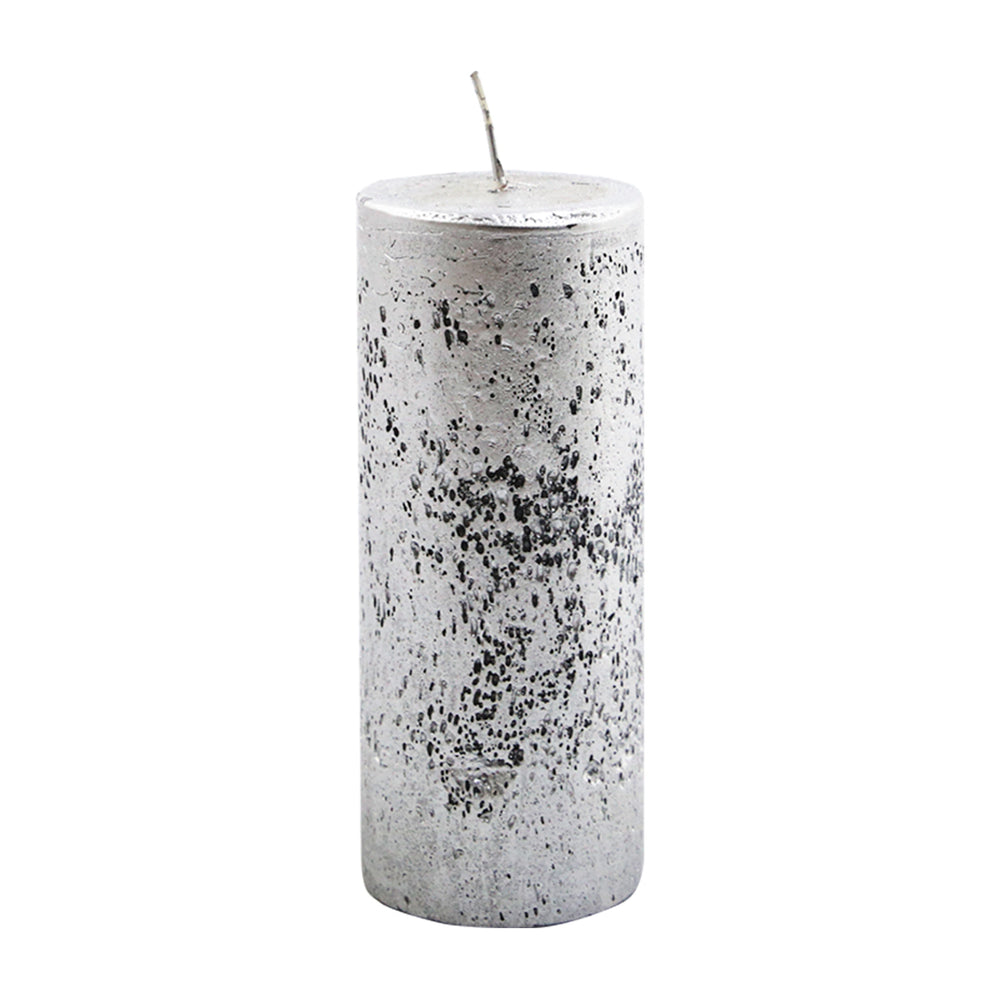 Nordic Silver Pillar Candle (15cm)