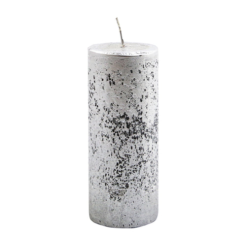 Nordic Silver Pillar Candle (15cm)
