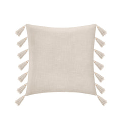 Erden Ivory Deco Cushion With Fringes (50 cm)