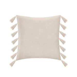 Erden Ivory Deco Cushion With Fringes (50 cm)