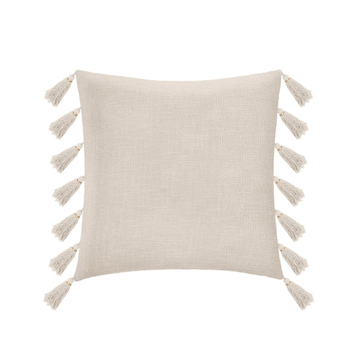 Erden Ivory Deco Cushion With Fringes (50 cm)