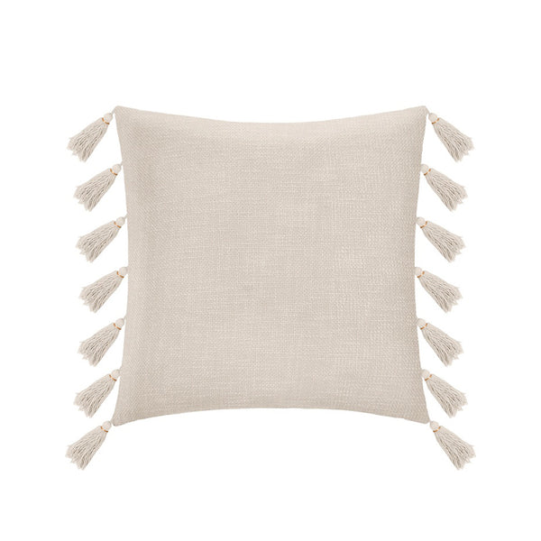 Erden Ivory Deco Cushion With Fringes (50 cm)