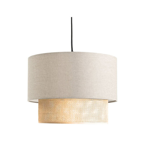 Ceiling Light – Ivory & Natural Woven Design