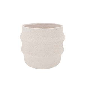 CASCAIS WHITE POT 25X25X22CM