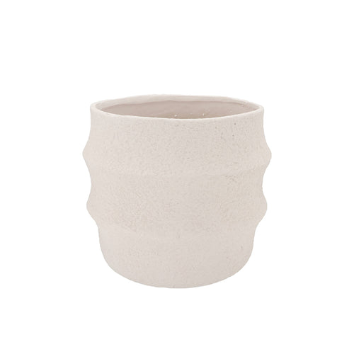 CASCAIS WHITE POT 25X25X22CM