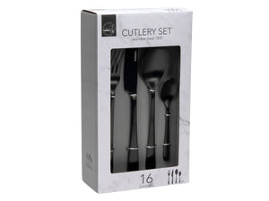 Cutlery set 16 pcs black