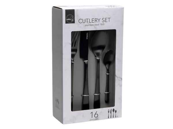 Cutlery set 16 pcs black