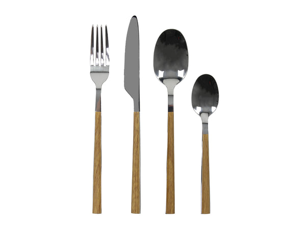 Cutlery set 16 pcs woodlook