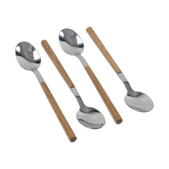 Spoon set 4pcs woodlook