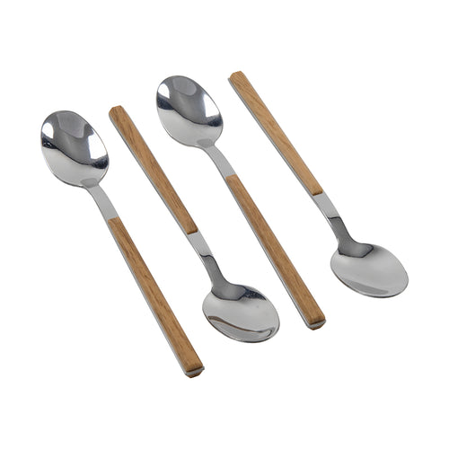 Spoon set 4pcs woodlook