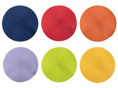 Placemat D38cm Uni 6 assorted