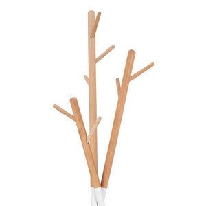 White-Natural Sigar Metal Coat Stand (187 cm)