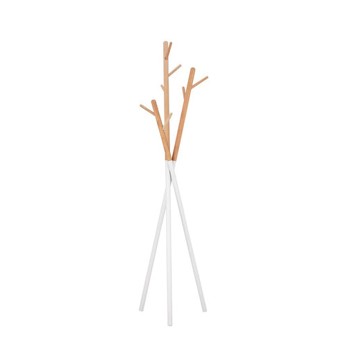 White-Natural Sigar Metal Coat Stand (187 cm)