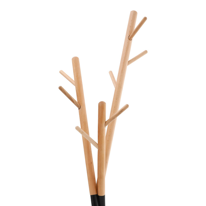 Black-Natural Sigar Metal Coat Stand (187 cm)
