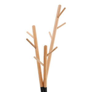 Black-Natural Sigar Metal Coat Stand (187 cm)