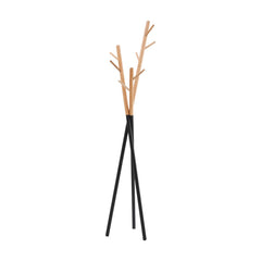 Black-Natural Sigar Metal Coat Stand (187 cm)