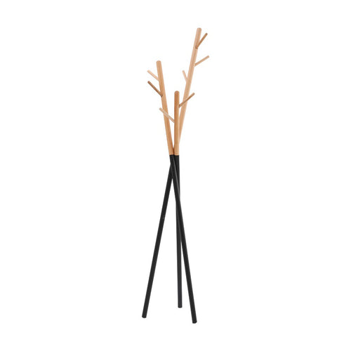 Black-Natural Sigar Metal Coat Stand (187 cm)
