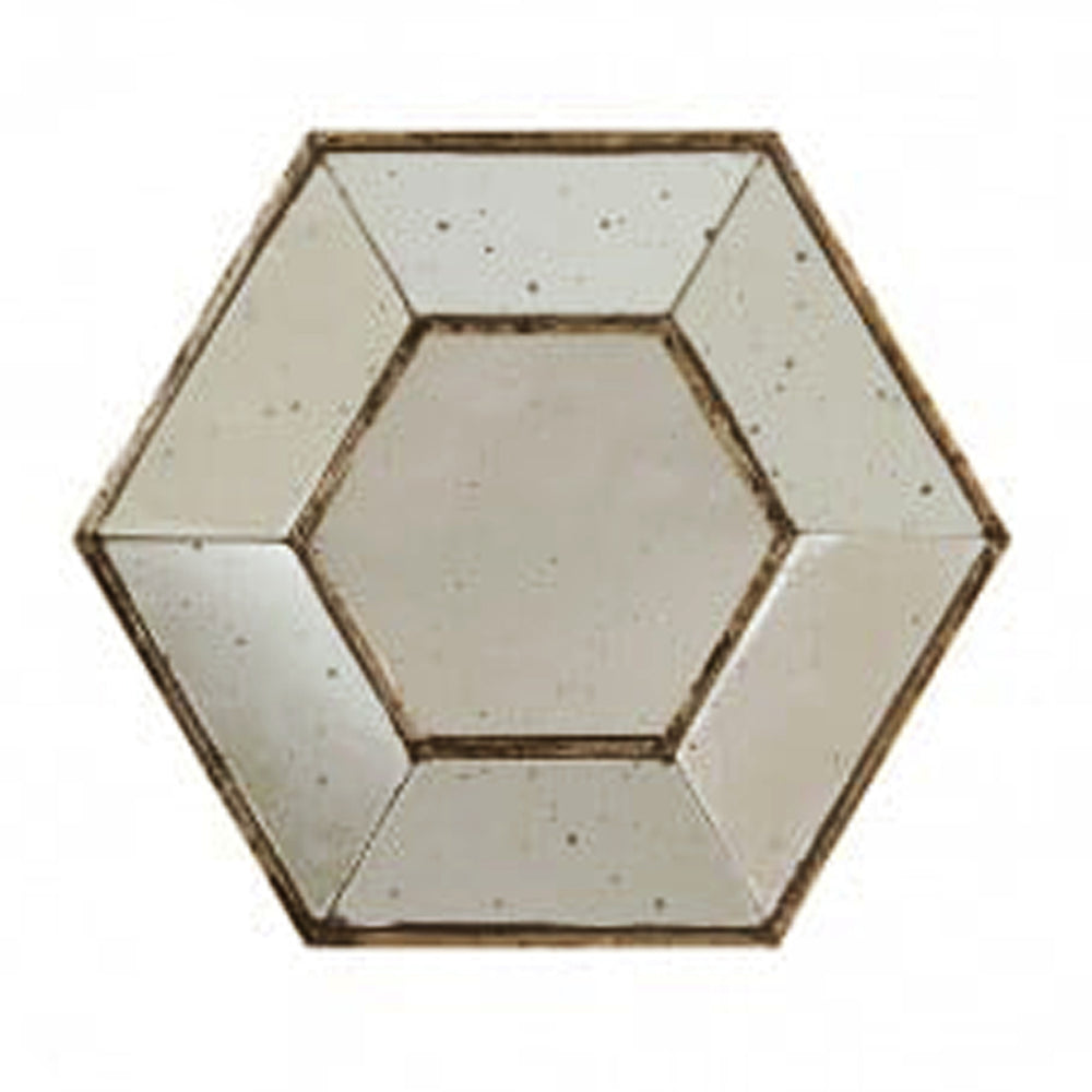 Hexagonal Antique Mirror
