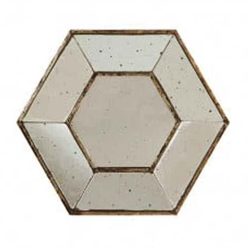 Hexagonal Antique Mirror