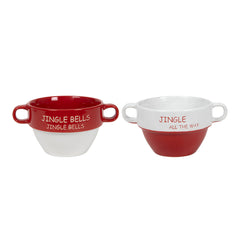Red And White Jingle Soup Bowl