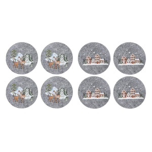 Christmas Felt Coaster (10cm)