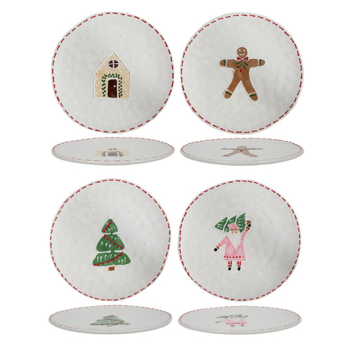 3D Decoration Christmas Plate Pack of 4