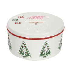 Round Christmas Cookie Jar