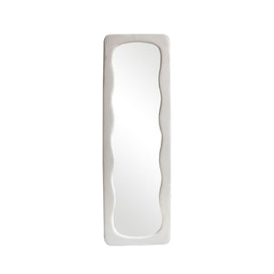 White Lezour Velvet Floor Mirror (170 cm)