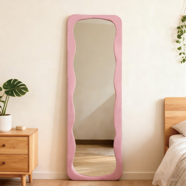Lezour Velvet Floor Mirror in Rotten Apple (170 cm)