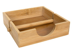Bamboo napkin holder 18.5*18.5*5cm