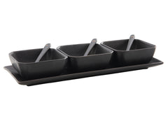 Condiment set 7 pcs matt black