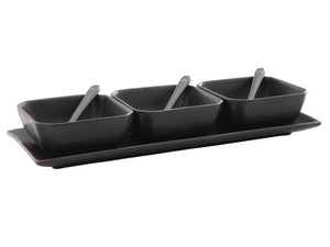 Condiment set 7 pcs matt black