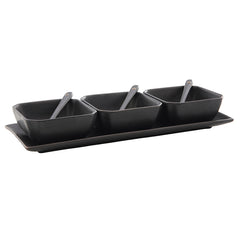 Condiment set 7 pcs matt black