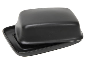 Butter dish ceramic 18x13.5x6cm matt black