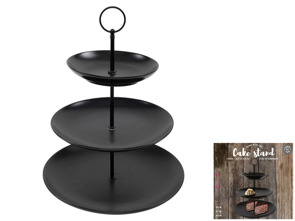 3-layer stand 16/21/26cm black