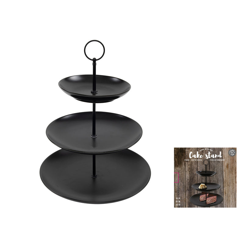 3-layer stand 16/21/26cm black
