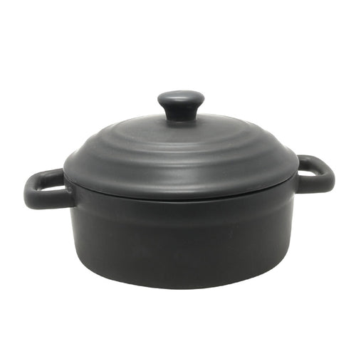 Black Oven Dish with Lid (15.5 cm)