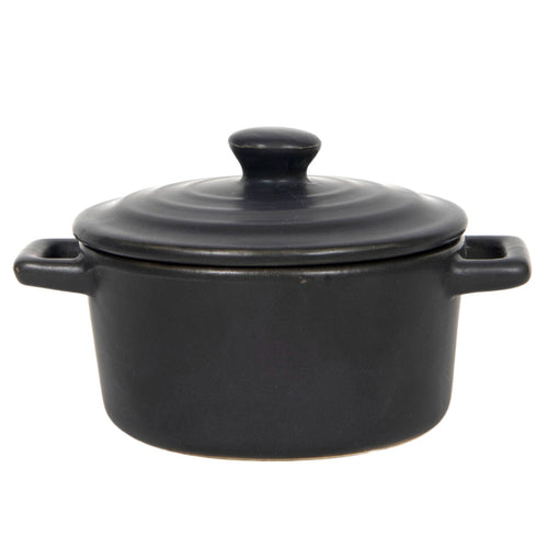 Black Oven Dish with Lid (12 cm)