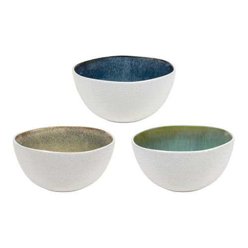 White Relief Bowl Pack Of 3 (15.3cm)