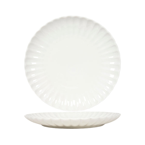 Off White Flower Dinner Plate Pack of 6 (26cm)