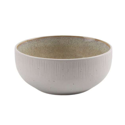 Glazed White Beige Bowl Set Of 6 (13.7 cm)