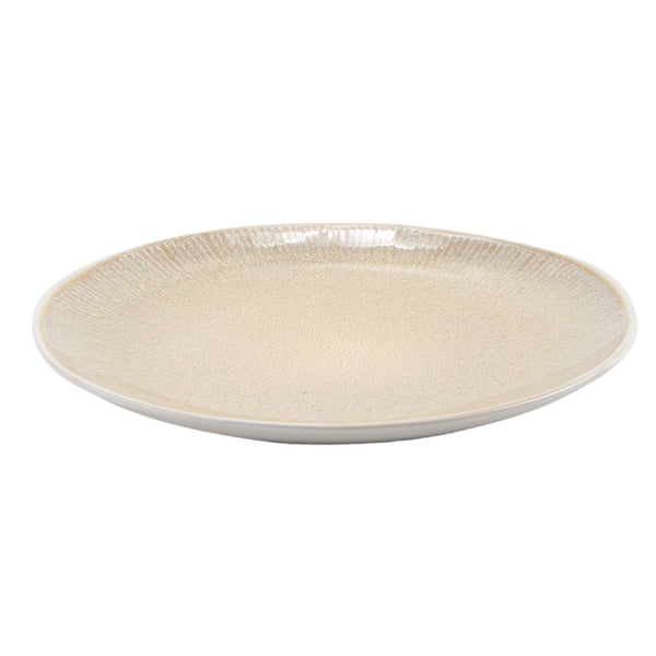 Reactive Glaze White Beige Tzia Plate Set of 6 (21cm)