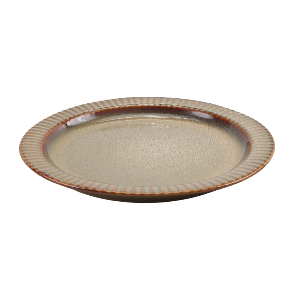 Green Reactive Glaze Breakfast Plate Pack of 6 (21.6 cm)