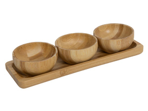 Bamboo tapas set 4 pcs 21x7x4.4cm